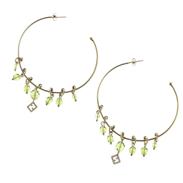 FENDI Hoop Loop FF Logo Earrings