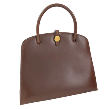 HERMES Handbag Dalvi MM E Engraved Made in 2001 Boxcalf Brown Women's