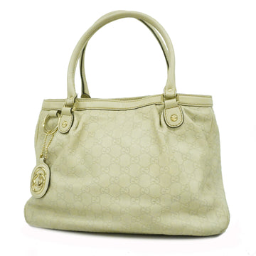 GUCCIAuth  Sukey  Sima 211944 Women's Leather Tote Bag Ivory