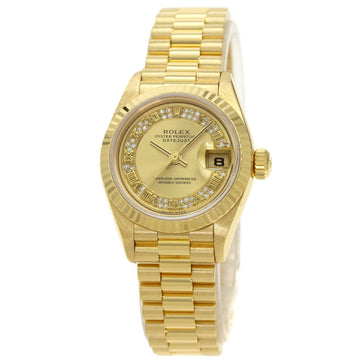 Rolex 69178MR Datejust Myriad Diamond Maker Complete Watch K18 Yellow Gold/K18YG Women's