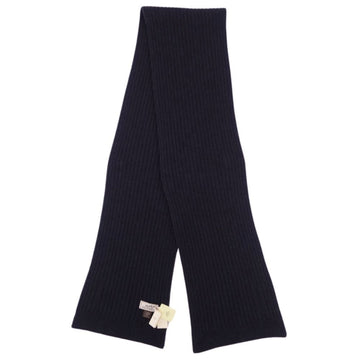 HERMES Muffler Stole Cashmere Wool Women's Navy