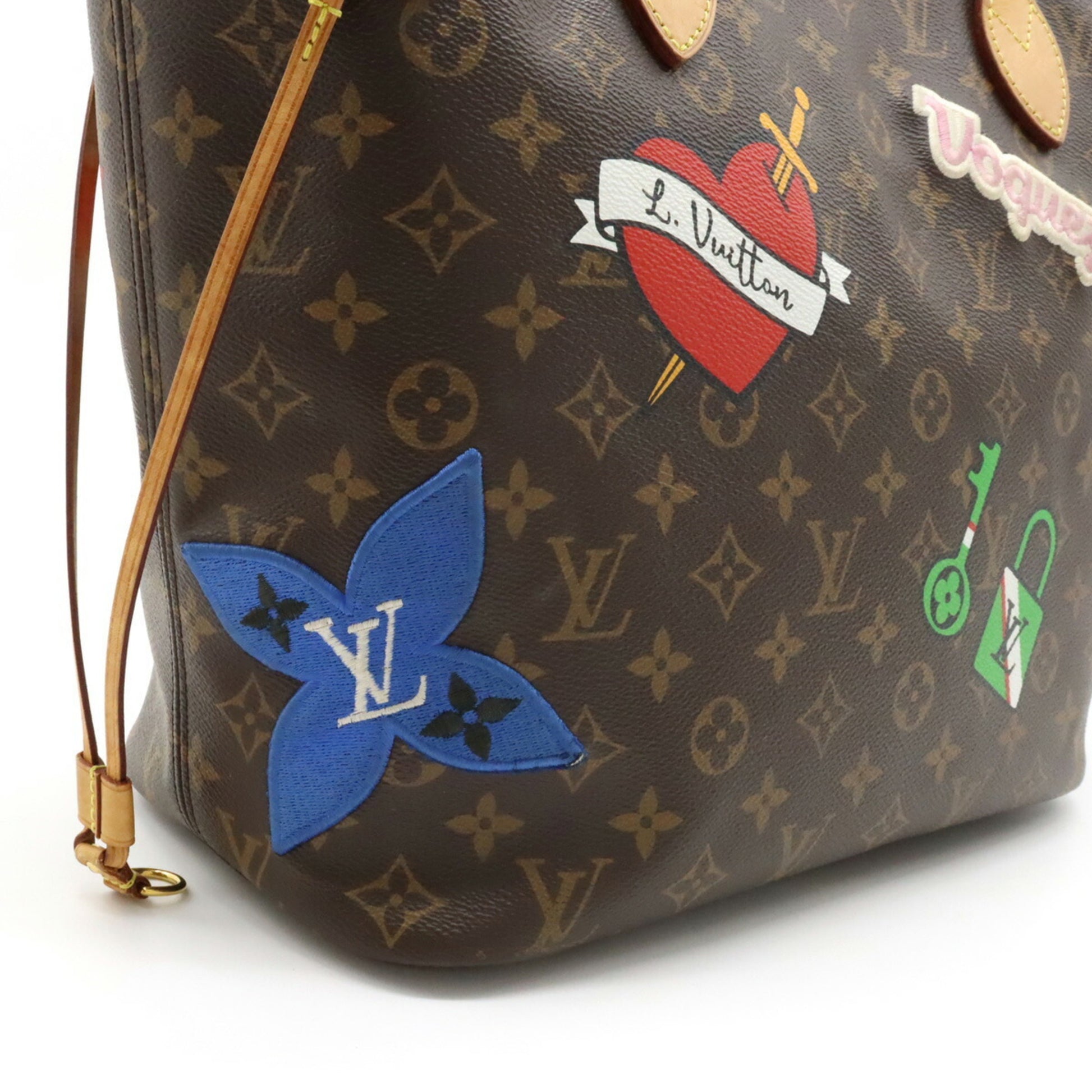 Louis Vuitton LOUIS VUITTON Monogram Neverfull MM Patches Collection Print  Tote Bag M43988