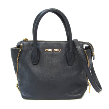 MIU MIU Women's Leather Handbag,Shoulder Bag Navy