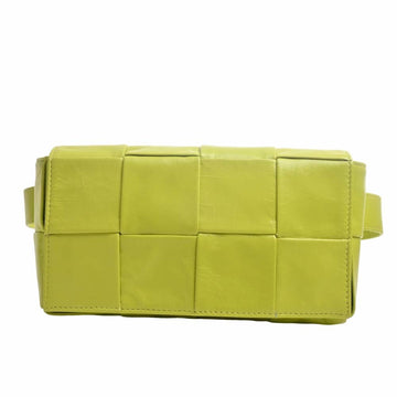 BOTTEGA VENETA Intrecciato Leather Cassette Body Bag Waist Green Women's