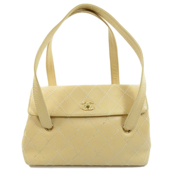 CHANEL Cocomark matelasse tote bag calf ladies'