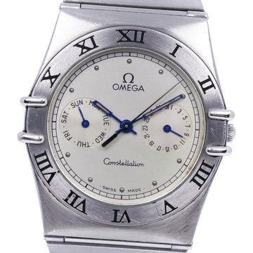 OMEGA Constellation Watch Day Date 1520.30 Stainless Steel Silver Quartz Analog Display Men's Dial