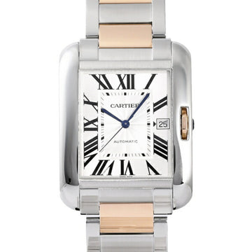 CARTIER Tank Anglaise LM W5310006 Silver Dial Watch Men's