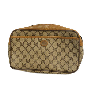 GUCCIAuth  Clutch Bag 89.01.044 Women's GG Supreme Clutch Bag Beige,Brown