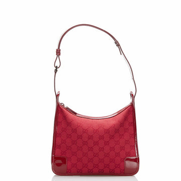 Gucci GG Canvas Shoulder Bag 001 4206 Red Patent Leather Ladies GUCCI