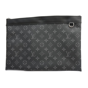 LOUIS VUITTONAuth  Monogram Eclipse Pochette Discovery M62291 Men's Clutch Bag