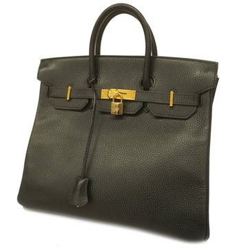HERMESAuth  Haute A Courroies Hauta Croix 32 〇X Engraved Women's Handbag Black