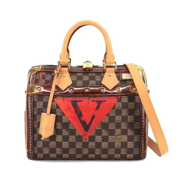 LOUIS VUITTON Transformed Damier Speedy Bandouliere 25 2way Hand Shoulder Bag Brown Red M52249 RFID