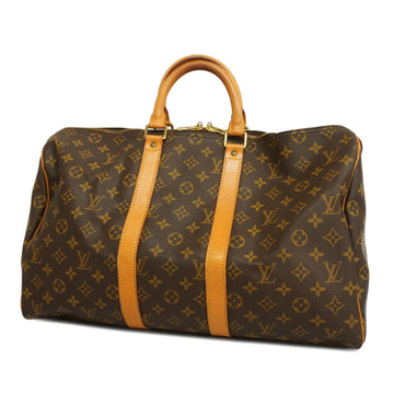 LOUIS VUITTONAuth  Monogram Keepol 45 M41428 Men,Women,Unisex Boston Bag