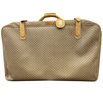 GUCCI Trunk Case Bag 010.39.4908.75 For Travel Women's Men's Old Micro GG Beige Brown Gold PVC Leather