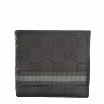 GUCCIsima Sherry Leather Bifold Wallet 138073 Green Men's