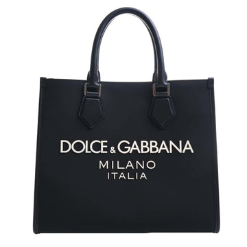 DOLCE & GABBANA Dolce Gabbana Nylon Leather Bag Tote Black Ladies