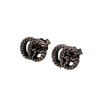 GUCCI Double G Earrings Silver Men Women