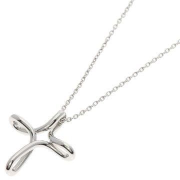 TIFFANY Infinity Cross Necklace Platinum PT950 Women's &Co.