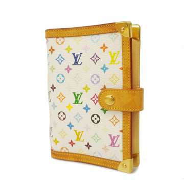 LOUIS VUITTONAuth  Monogram Multicolore Planner Cover Blanc Notebook R20896