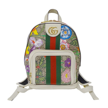 Gucci Bag Ladies Rucksack Backpack Day Off Deer Flora 547965 White Flower