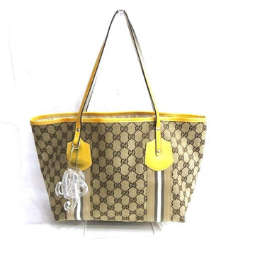 GUCCI Sherry Line 211971 GG Canvas Bag Tote Ladies