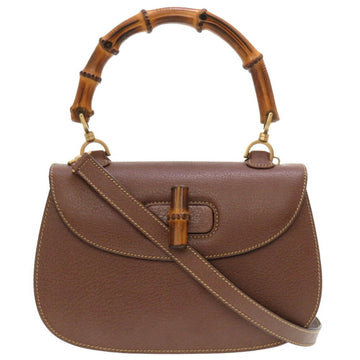 gucci bamboo leather brown