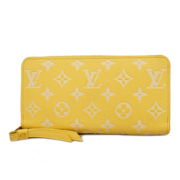 LOUIS VUITTON Long Wallet Monogram Empreinte Zippy M81427 Yellow Ladies