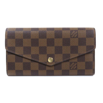 Louis Vuitton N60114 Portofeuil Sara Damier Ebene Rose Ballerine Long Wallet Canvas Ladies LOUIS VUITTON