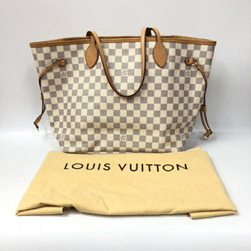 LOUIS VUITTON Damier Azur Neverfull MM Tote Bag N51107