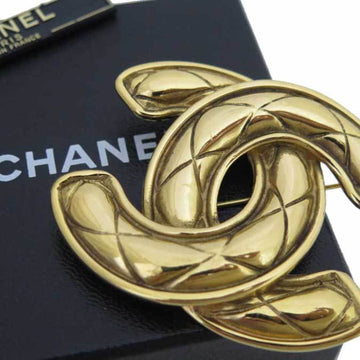 CHANEL brooch here mark gold metal material