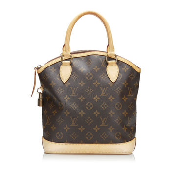 LOUIS VUITTON Monogram Lockit Tote Bag M40102 Brown PVC Leather Ladies