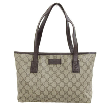 Gucci GG Supreme Tote Bag Brown PVC