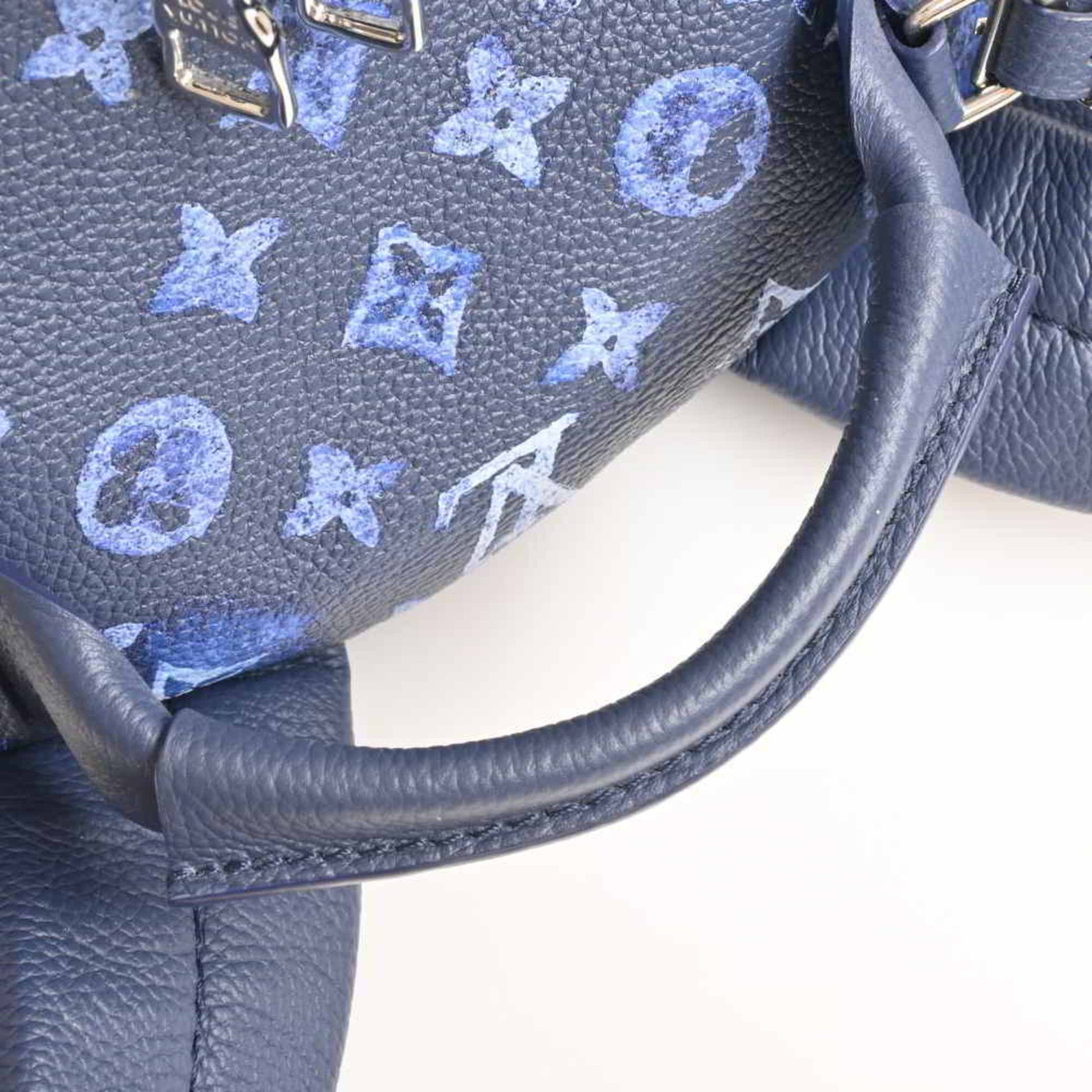 Leather backpack Louis Vuitton Blue in Leather - 36486960