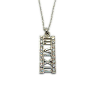 TIFFANY K18WG melee diamond atlas necklace 3.7g