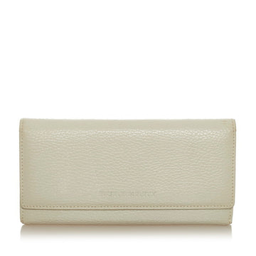 Burberry long wallet off-white leather ladies BURBERRY