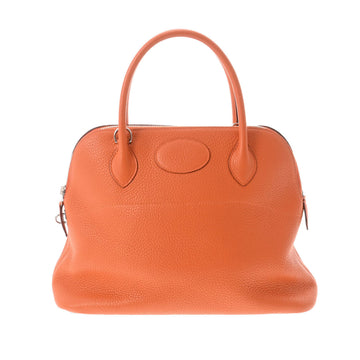 HERMES Bolide 31 Orange Palladium Hardware T Engraved [around 2015] Women's Taurillon Clemence Handbag