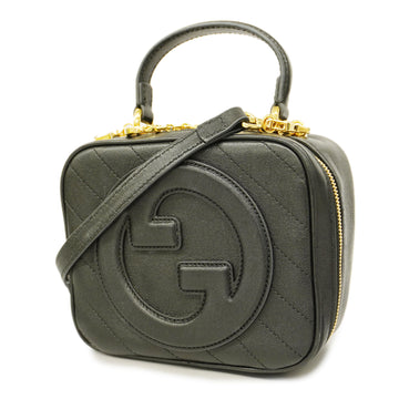 GUCCIAuth  2WAY Bag Blondie 744434 Women's Leather Black