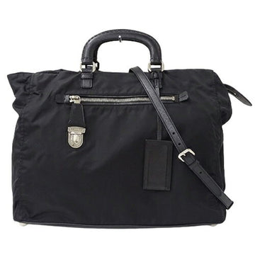 PRADA bag ladies men brand Boston shoulder 2way nylon black VA0839
