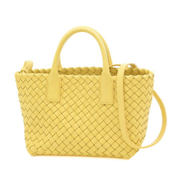 BOTTEGA VENETA Mini Hippo 2Way Bag Lambskin Ice Cream 709464