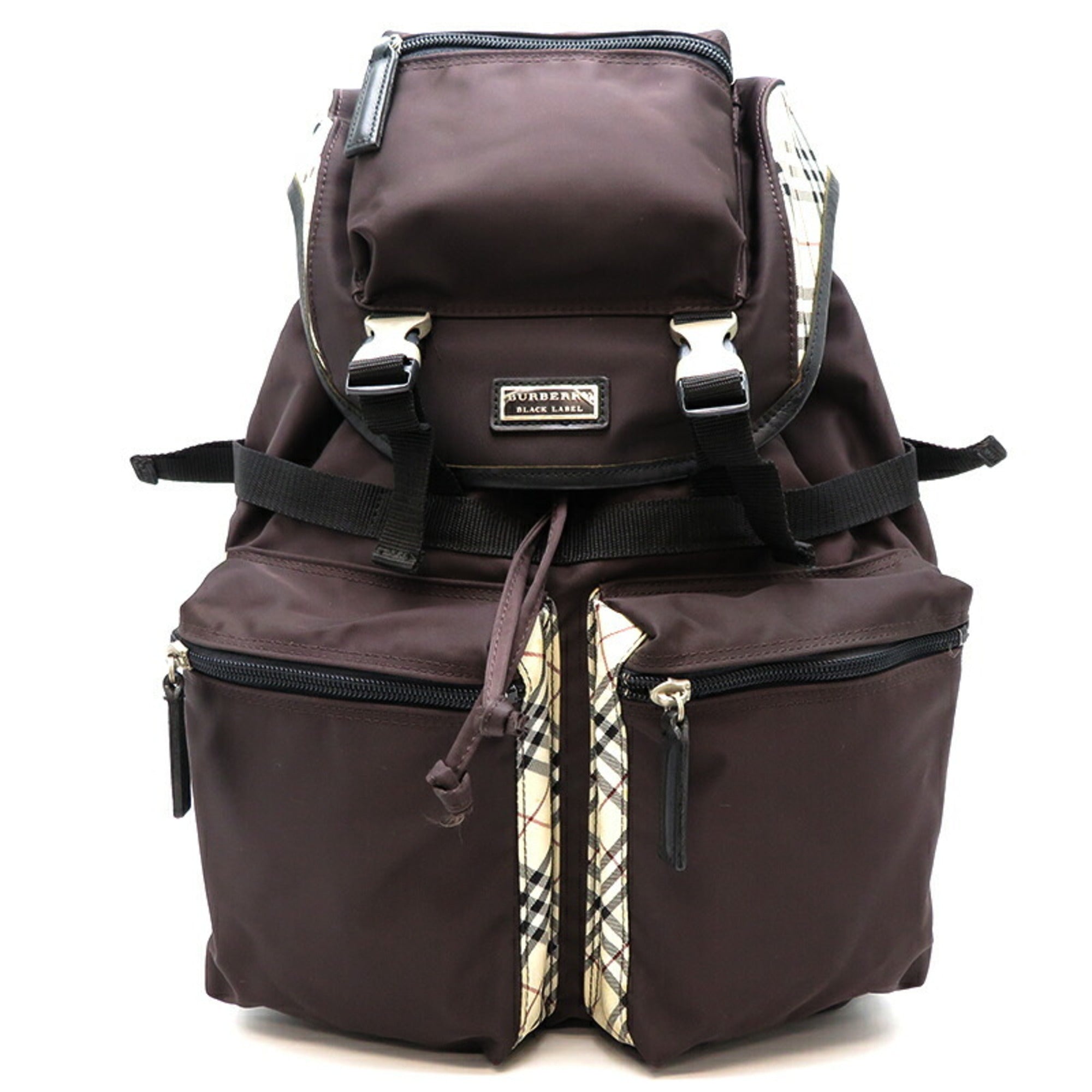 Burberry black sale label backpack