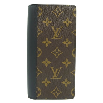 Louis Vuitton Portefeuil Brother Men's Bifold Wallet M69410 Monogram Macassar Noir (Black) x (Brown)