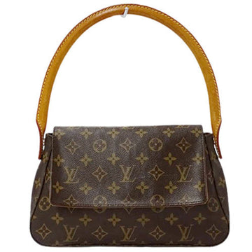 Louis Vuitton Bag Monogram Women's Shoulder Handbag Mini Looping M51147 Brown