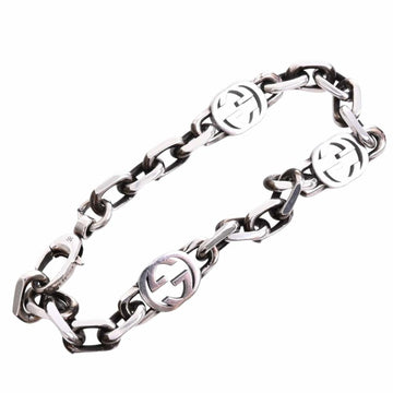 GUCCI SV925 Interlocking G Bracelet Silver Women's