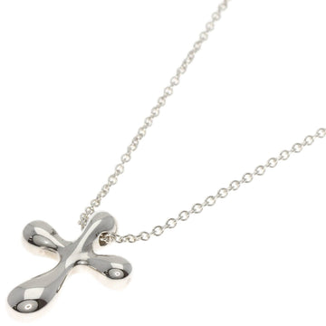 TIFFANY Small Cross Elsa Peretti Necklace Silver Women's &Co.