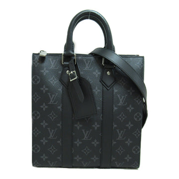 LOUIS VUITTON Sac Plat Cloth Black Monogram eclipse PVC coated canvas M46456