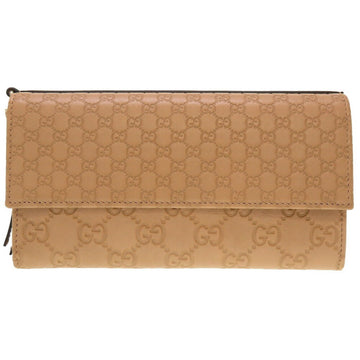 GUCCI 323396 sima leather beige bi-fold long wallet