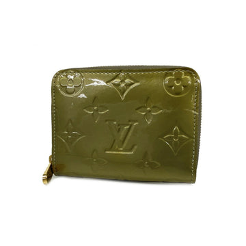 LOUIS VUITTON Wallet/Coin Case Vernis Zippy Coin Purse M68643 Champagne Metalize Gray Women's