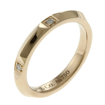 TIFFANY&Co. True Band Ring No. 6.5 18K K18 Pink Gold Diamond Women's