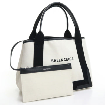 BALENCIAGA navy small cabas 339933 tote bag canvas unisex