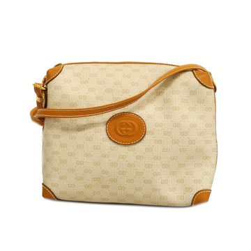 GUCCIAuth  Micro GG 007 58 0093 Women's Shoulder Bag Beige